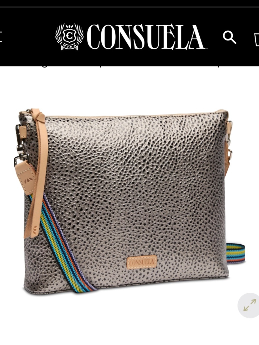 Consuela Tommy Downtown Crossbody metallic textured bag